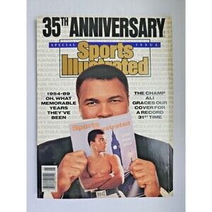 Vintage 1989 Sports Illustrated 35th Anniversary Magazine Muhammad Ali Cover